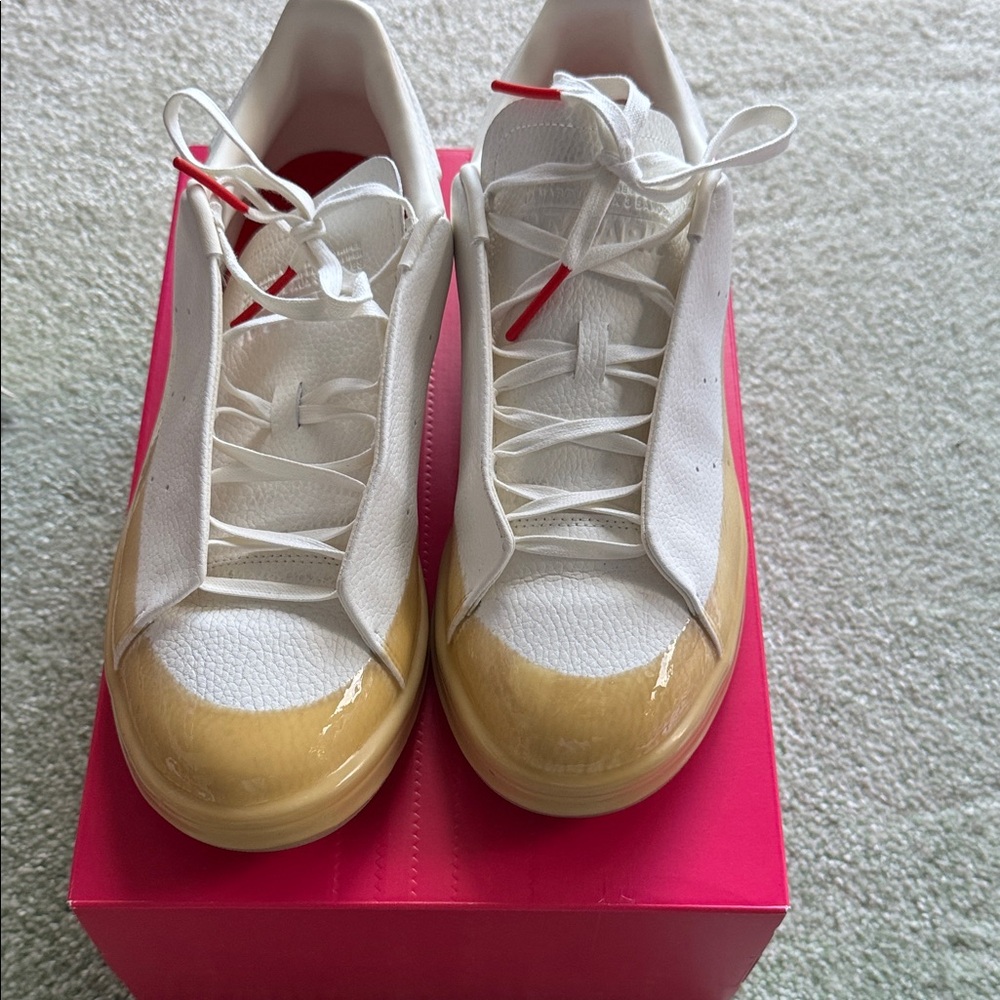 adidas White and Tan Sneakers